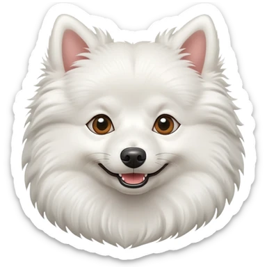 A white italian Spitz sticker