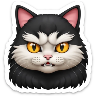 Angry kitty waiting for an hour at the bmv sticker