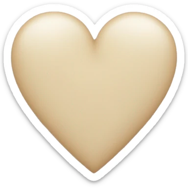 Beige heart  sticker