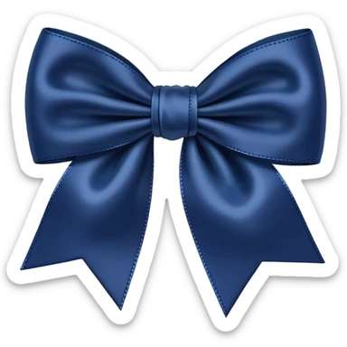 Navy blue bow  sticker