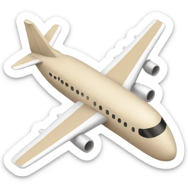 beige airplane sticker