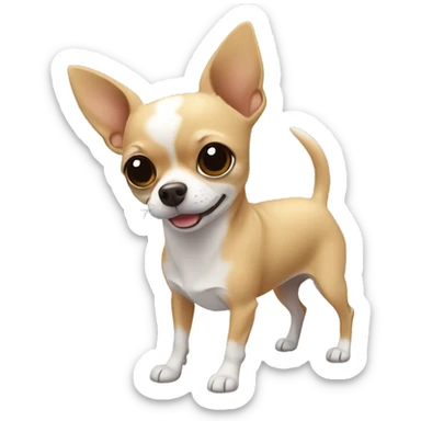 Chihuahua de color canela en la playa sticker