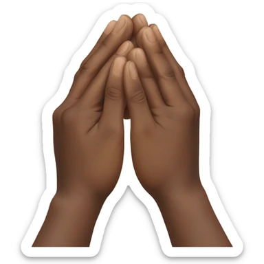 A persons hands when praying sticker