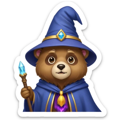 wizard bear sticker
