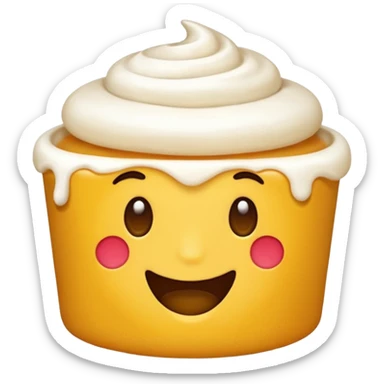 Emoji e panna in faccia sticker