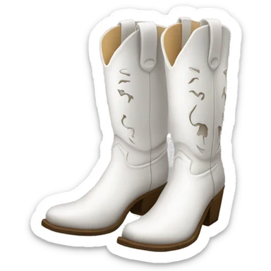 White cowgirl boots 2 sticker
