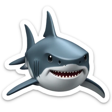 Shark in critical  sticker