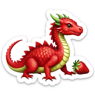 Strawberry dragon sticker