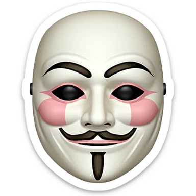Guy Fawkes mask sticker