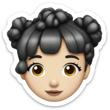 Melanie Martinez black and white hair sticker
