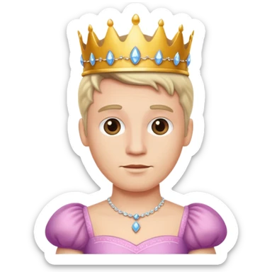 
Hombre blanco con vestido de princesa
 sticker