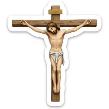 jesus christ crucified sticker