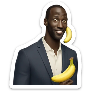 Omar Sy eat a banana sticker