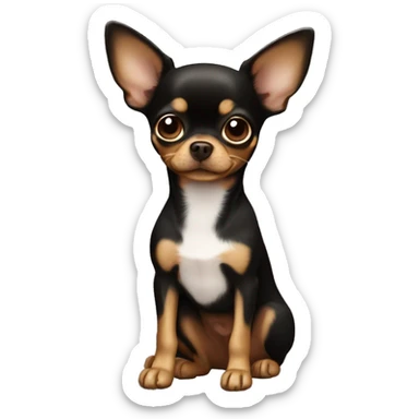 Black brown chihuahua sticker