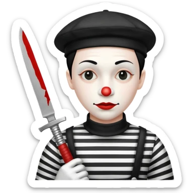 Mime-assassin sticker