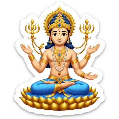 combined form of Bhagwan Vishnu 10 avatars. sticker