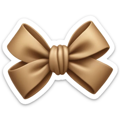 Light Brown bow  sticker