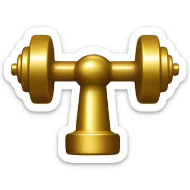 gold dumbell sticker