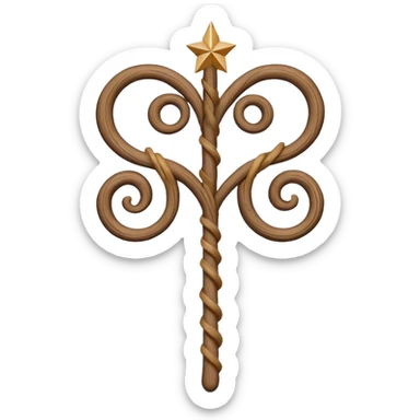 Chichilaki - georgian Christmas decoration from a stick sticker