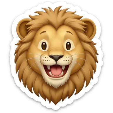 León desnutrido y flaco riéndose  sticker