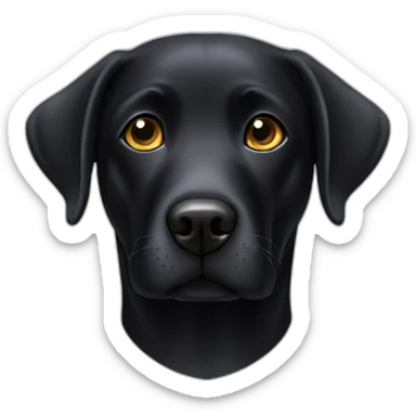 Senior Black lab small forehead small eyes sticker