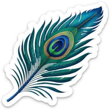 Only one Peacock feather sticker