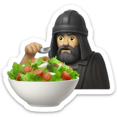 hammurabi eating a salad sticker