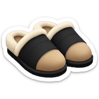 black UGG slippers sticker
