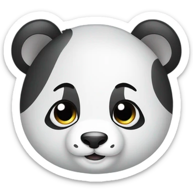 cute babe panda face sticker