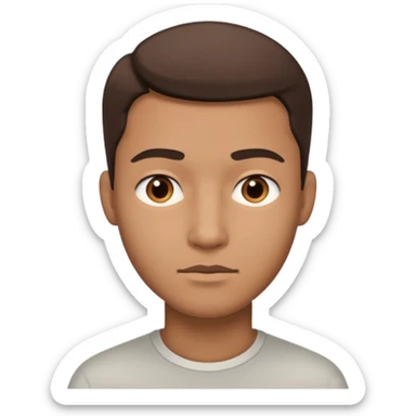 racially ambiguous male face sticker