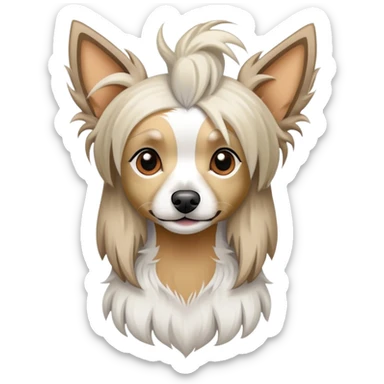Chinese crested dog sticker