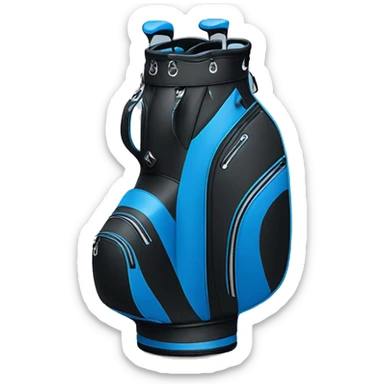 Black and blue golf bag sticker