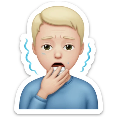 Person strangling themselves  sticker