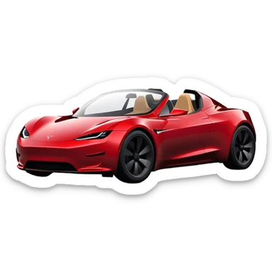 Tesla Roadster - Tesla (Model Year: 2020) (Iconic colour: Dark Red) sticker