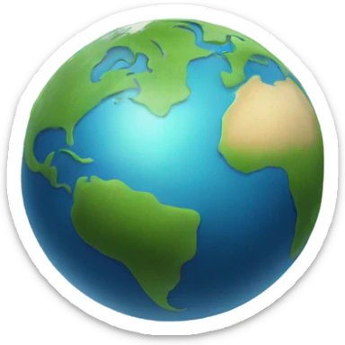 Earth spinning sticker