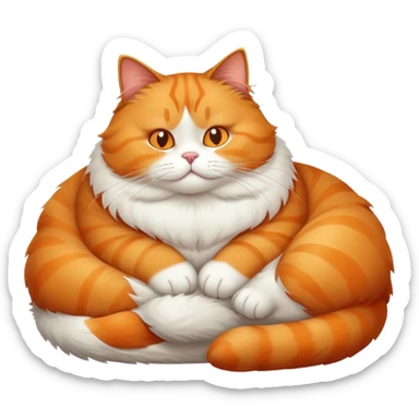 Fat cat sticker