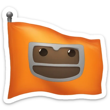 Orange flag with name SRH sticker