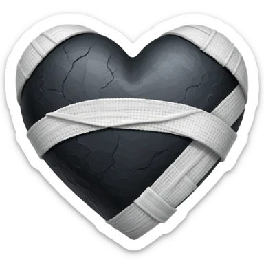Black heart with bandage sticker