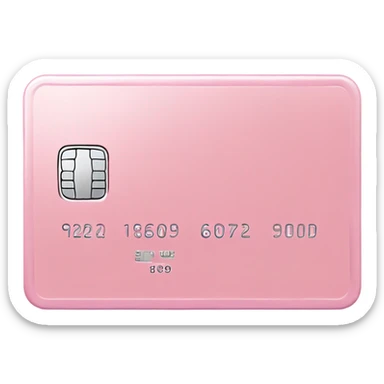 light pink American express credit card, glossy finish sticker