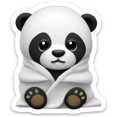 Pandabär mit einer kuscheldecke sticker