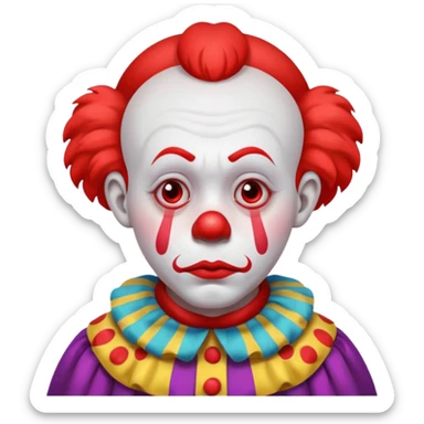 sad clowns sticker
