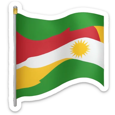 flag of kurdistan sticker