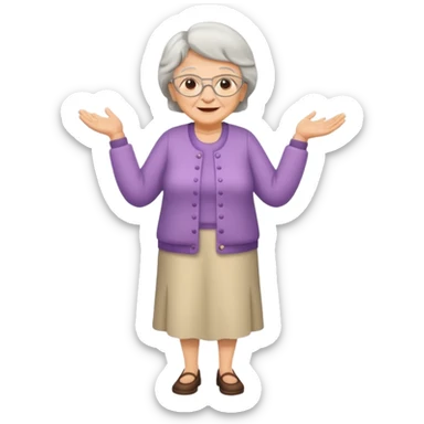 Make a grandma but with a full body sticker