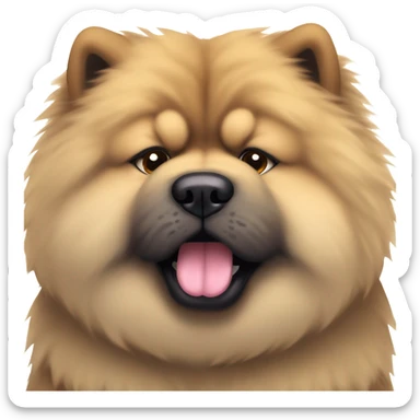 chow chow mad but cute sticker