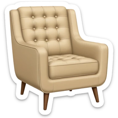 an armchair, mid century modern style sticker