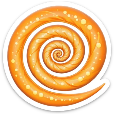 A spiral galaxy that is orange in color sticker