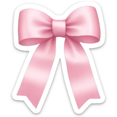 light pink ribbon bow sticker
