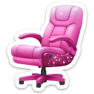 Pink ombre gaming chair with glitter  sticker
