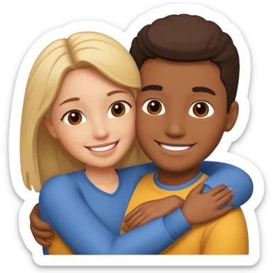 couples hug sticker