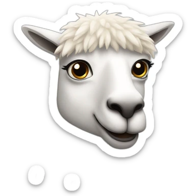 Chat avec un lama sticker